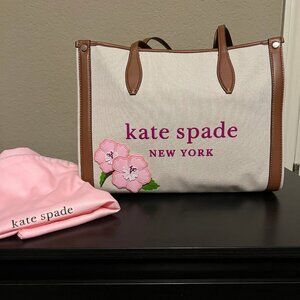 NWOT auth KATE SPADE Hisbiscut Medium Tote *special Hawaii edition*